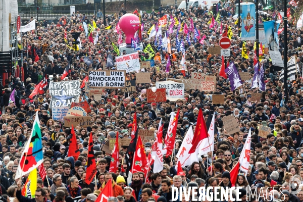 Neuvième journée de mobilisation contre la réforme des retraites à Nantes