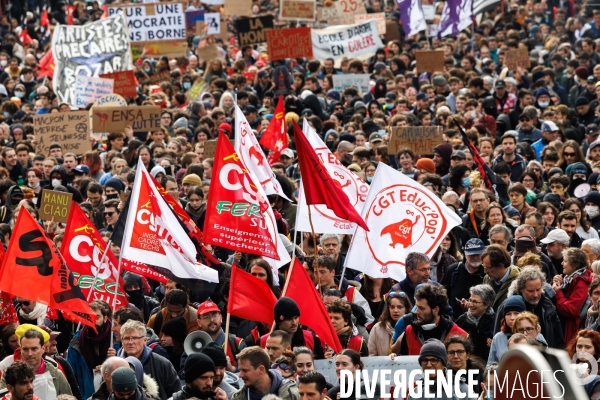 Neuvième journée de mobilisation contre la réforme des retraites à Nantes