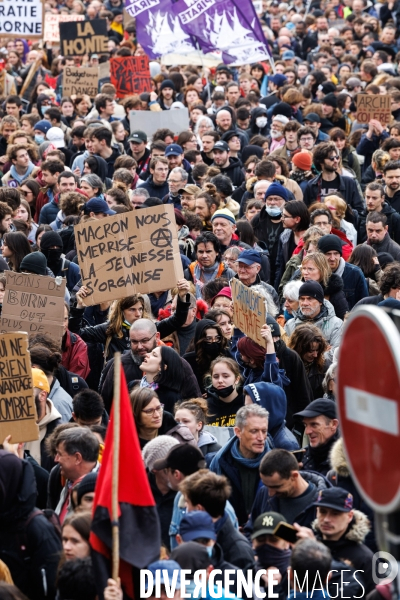 Neuvième journée de mobilisation contre la réforme des retraites à Nantes