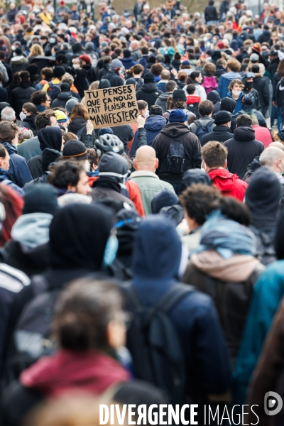 Neuvième journée de mobilisation contre la réforme des retraites à Nantes