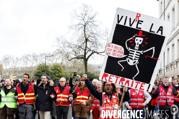 Neuvième journée de mobilisation contre la réforme des retraites à Nantes