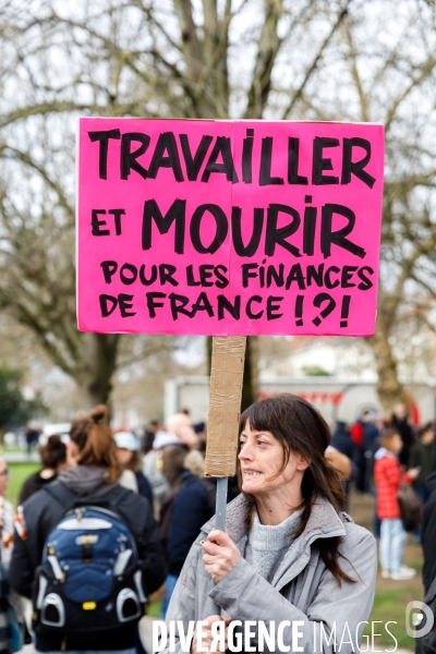Neuvième journée de mobilisation contre la réforme des retraites à Nantes