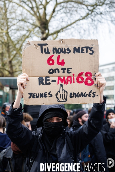 Neuvième journée de mobilisation contre la réforme des retraites à Nantes