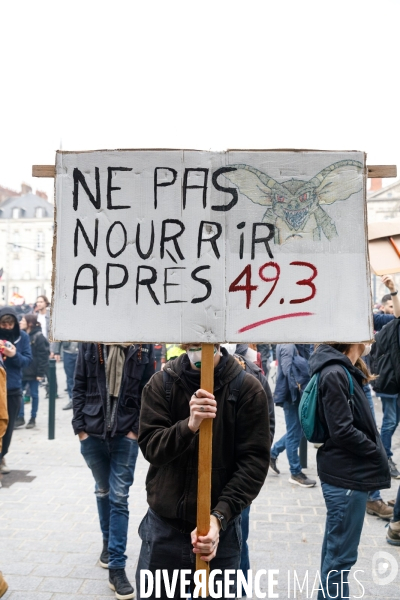 Neuvième journée de mobilisation contre la réforme des retraites à Nantes