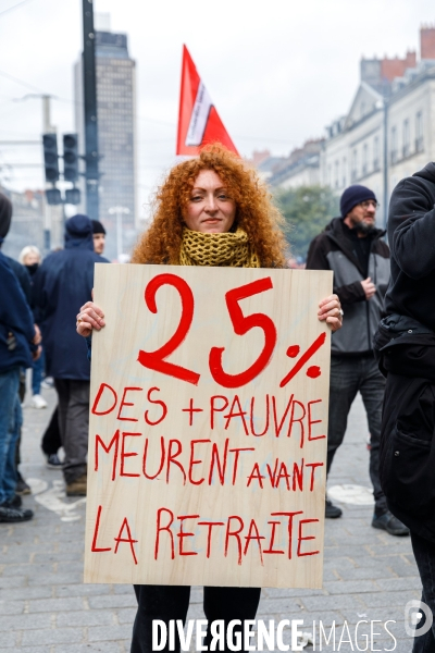 Neuvième journée de mobilisation contre la réforme des retraites à Nantes