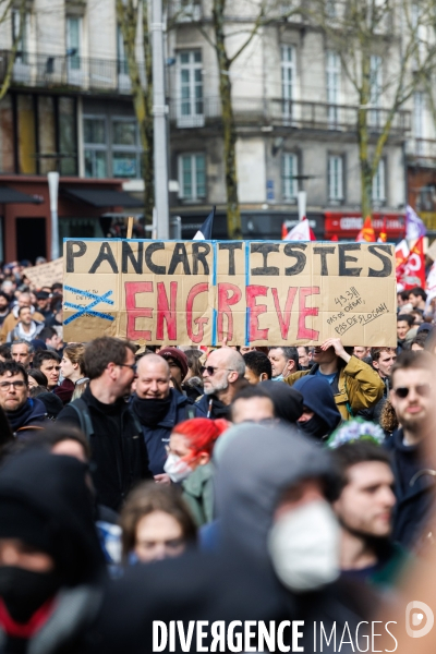 Neuvième journée de mobilisation contre la réforme des retraites à Nantes