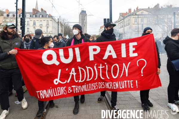 Neuvième journée de mobilisation contre la réforme des retraites à Nantes