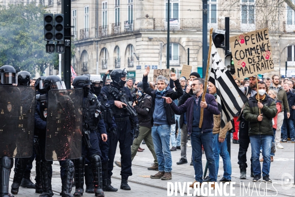 Neuvième journée de mobilisation contre la réforme des retraites à Nantes