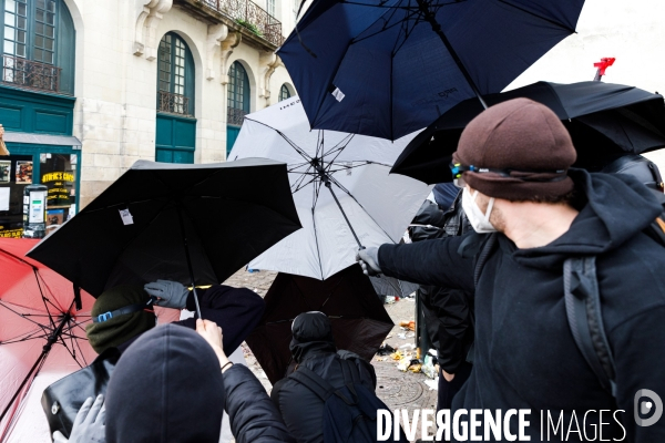 Neuvième journée de mobilisation contre la réforme des retraites à Nantes