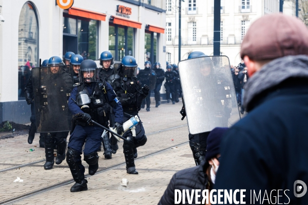 Neuvième journée de mobilisation contre la réforme des retraites à Nantes