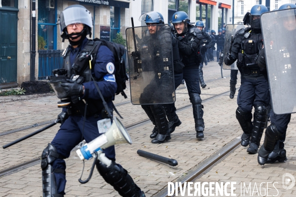 Neuvième journée de mobilisation contre la réforme des retraites à Nantes