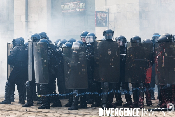 Neuvième journée de mobilisation contre la réforme des retraites à Nantes