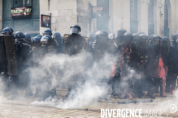 Neuvième journée de mobilisation contre la réforme des retraites à Nantes