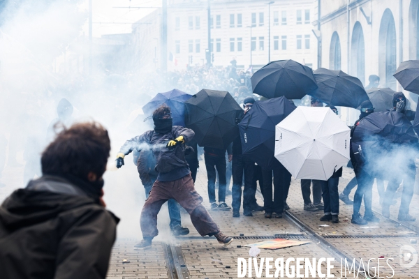 Neuvième journée de mobilisation contre la réforme des retraites à Nantes