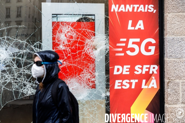 Neuvième journée de mobilisation contre la réforme des retraites à Nantes