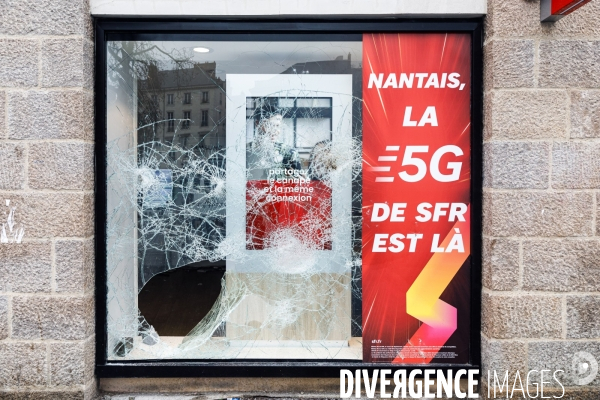Neuvième journée de mobilisation contre la réforme des retraites à Nantes