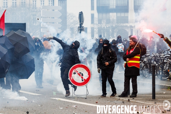 Neuvième journée de mobilisation contre la réforme des retraites à Nantes