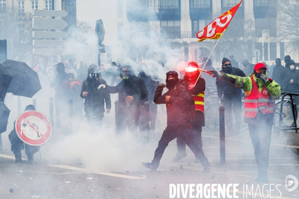 Neuvième journée de mobilisation contre la réforme des retraites à Nantes