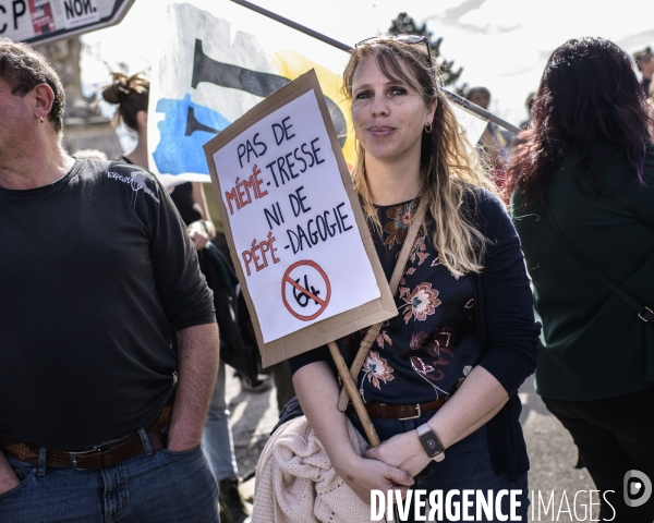 Manifestation contre la réforme des retraites. Digne Les Bains.