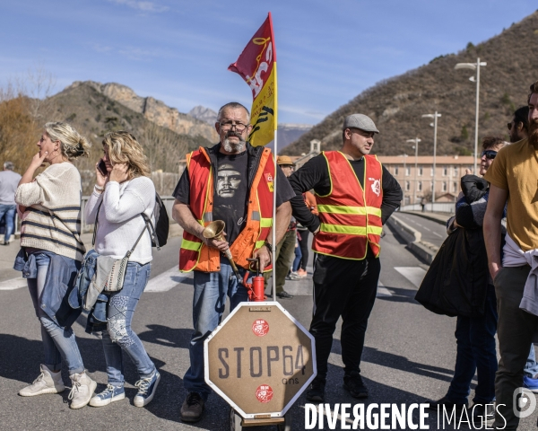 Manifestation contre la réforme des retraites. Digne Les Bains.