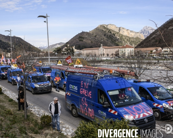 Manifestation contre la réforme des retraites. Digne Les Bains.