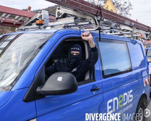 Manifestation contre la réforme des retraites. Digne Les Bains.