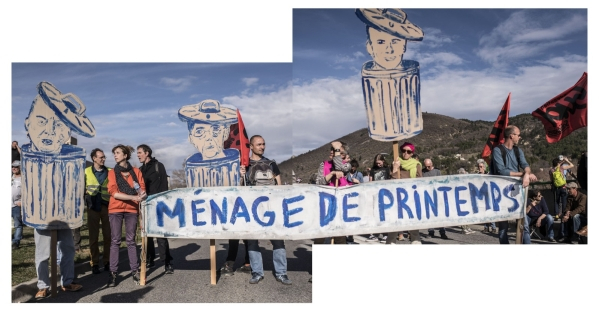 Manifestation contre la réforme des retraites. Digne Les Bains.