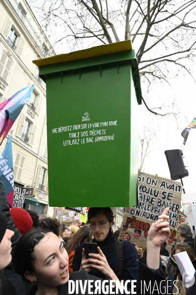 LA MANIFESTATION CONTRE LA REFORME DES RETRAITES, Paris. 9e journée de mobilisation le 23/03/2023