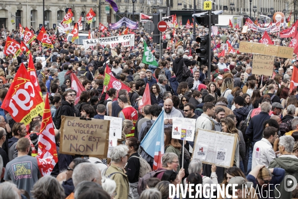 Bordeaux, 9 ème manifestation contre la réforme des retraites.