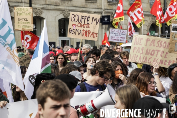 Bordeaux, 9 ème manifestation contre la réforme des retraites.