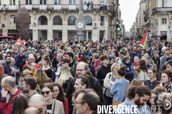 Bordeaux, 9 ème manifestation contre la réforme des retraites.