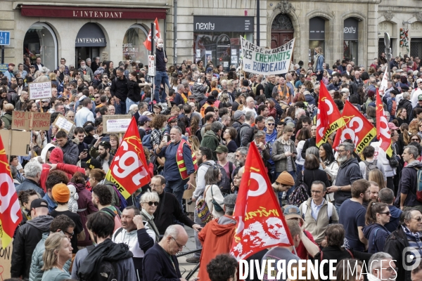 Bordeaux, 9 ème manifestation contre la réforme des retraites.