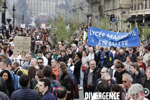 Bordeaux, 9 ème manifestation contre la réforme des retraites.