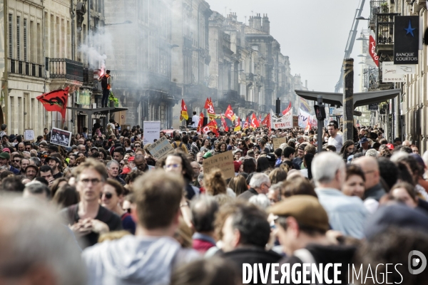 Bordeaux, 9 ème manifestation contre la réforme des retraites.