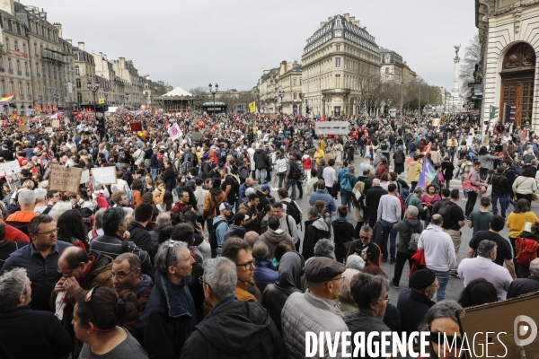 Bordeaux, 9 ème manifestation contre la réforme des retraites.