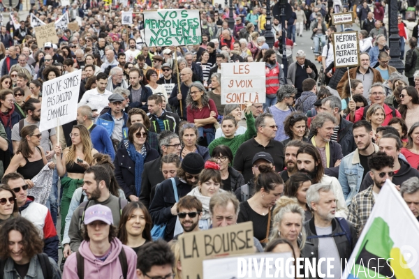 Bordeaux, 9 ème manifestation contre la réforme des retraites.