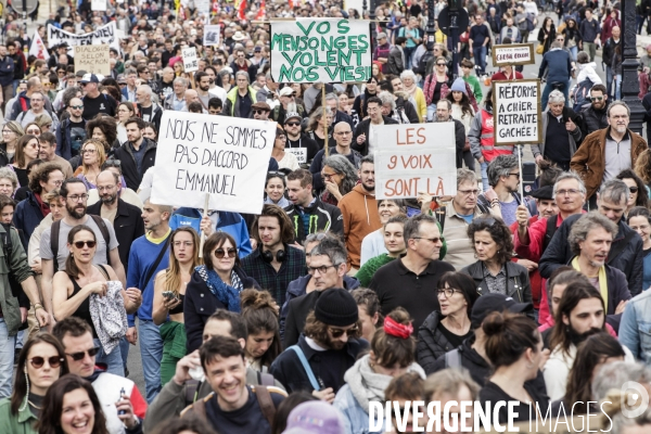 Bordeaux, 9 ème manifestation contre la réforme des retraites.