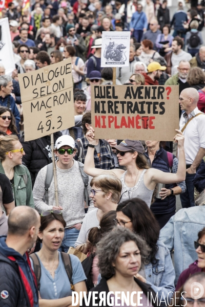 Bordeaux, 9 ème manifestation contre la réforme des retraites.