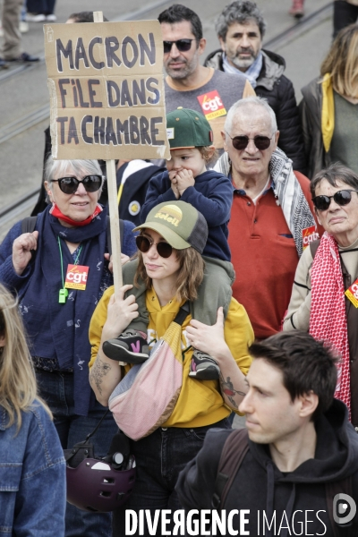 Bordeaux, 9 ème manifestation contre la réforme des retraites.