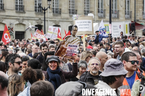 Bordeaux, 9 ème manifestation contre la réforme des retraites.