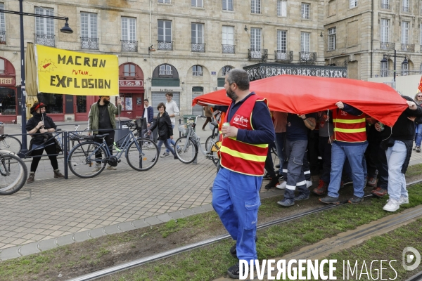 Bordeaux, 9 ème manifestation contre la réforme des retraites.