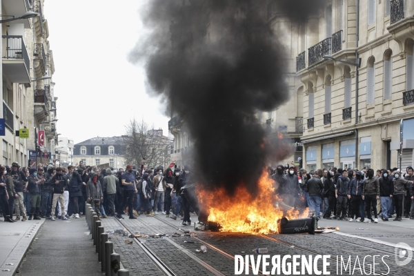 Bordeaux, 9 ème manifestation contre la réforme des retraites.