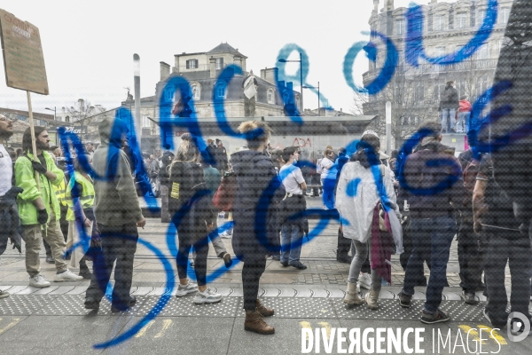 Bordeaux, 9 ème manifestation contre la réforme des retraites.