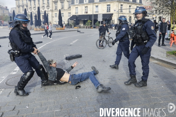 Bordeaux, 9 ème manifestation contre la réforme des retraites.