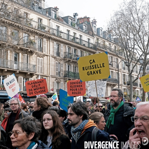 9 éme journée de mobilisation contre la réforme des retraites à l appel de l  intersyndicale