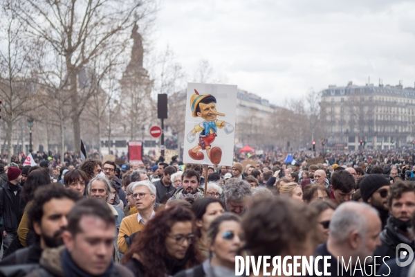 Manifestation contre la réforme des retraites à Paris le jeudi 23 mars 2023