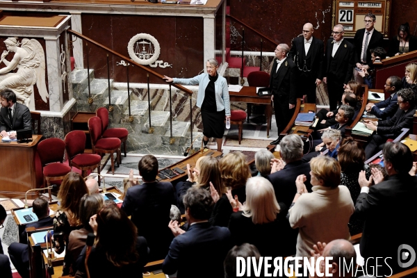 Assemblee Nationale / Motion de censure contre le gouvernement d Elisabeth borne