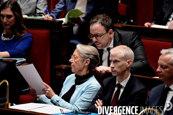 Assemblee Nationale / Motion de censure contre le gouvernement d Elisabeth borne