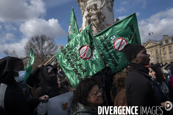 Manifestation contre la loi Darmanin