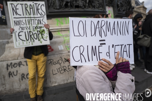 Manifestation contre la loi Darmanin